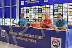 Press conference of the men's A national team of Serbia before the match of the 6th round of group A in the qualifiers for going to the World Cup 2023, which our national team will play on Sunday, July 3 in the low Cair hall against Belgium.Konfere