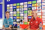Press conference of the men's A national team of Serbia before the match of the 6th round of group A in the qualifiers for going to the World Cup 2023, which our national team will play on Sunday, July 3 in the low Cair hall against Belgium.Konfere