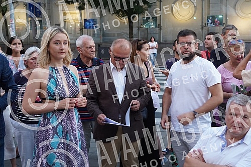 Dom omladine Beograd and the Borislav Pekic Foundation organized an event dedicated to the great man of our literature, Borislav Pekic, on the occasion of commemorating the thirty years since his death, at the Pekic monument on Cvetni trg.Dom omlad