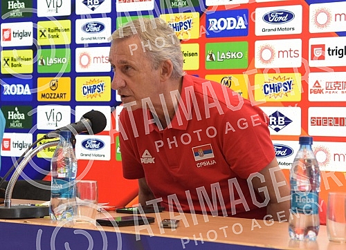 Press conference of the men's A national team of Serbia before the match of the 6th round of group A in the qualifiers for going to the World Cup 2023, which our national team will play on Sunday, July 3 in the low Cair hall against Belgium.Konfere