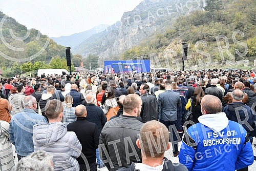 Serbian President Aleksandar Vucic attended the opening ceremony of the reconstructed road Novi Pazar - Tutin.Predsednik Srbije Aleksandar Vucic prisustvovao je ceremonije otvaranja rekonstruisanog puta Novi Pazar - Tutin.