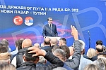 Serbian President Aleksandar Vucic attended the opening ceremony of the reconstructed road Novi Pazar - Tutin.Predsednik Srbije Aleksandar Vucic prisustvovao je ceremonije otvaranja rekonstruisanog puta Novi Pazar - Tutin.