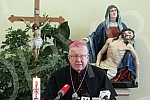 The press conference of the Archbishop of Belgrade, Stanislav Hocevar, was held in the Hall of the Parish of Christ the King, at which he presented the Easter message.U Dvorani parohije Krista Kralja odrzana je konferencija za novinare beogradskog n