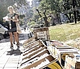 Kosovska street closed due to the sale of used books.Kosovska ulica zatvorena zbog prodaje polovnih knjiga.