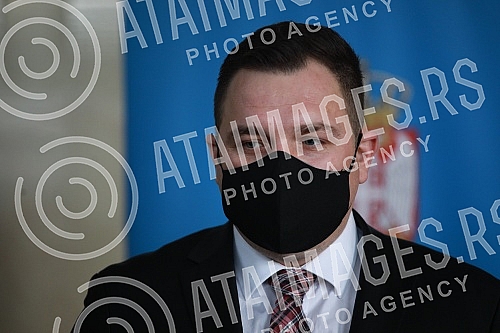 Minister of human and minority rights and social dialogue Gordana Comic met with Minister of human rights and refugees of Bosnia and Herzegovina Milos Lucic at the Palace of Serbia