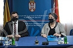 Minister of human and minority rights and social dialogue Gordana Comic met with Minister of human rights and refugees of Bosnia and Herzegovina Milos Lucic at the Palace of Serbia