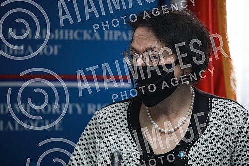 Minister of human and minority rights and social dialogue Gordana Comic met with Minister of human rights and refugees of Bosnia and Herzegovina Milos Lucic at the Palace of Serbia