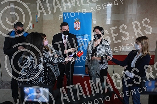 Minister of human and minority rights and social dialogue Gordana Comic met with Minister of human rights and refugees of Bosnia and Herzegovina Milos Lucic at the Palace of Serbia