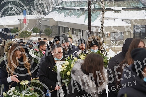 Funeral of Kristina Kika Djukic at the Lesce cemetery.Sahrana Kristine Kike Djukic na groblju Lesce.