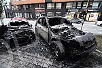 Two cars burned down on October 6, around midnight in Strazilovska Street in Novi Sad, and as it was later determined, it was a Mercedes A class owned by U.J. a girl recently beaten by Slobodan Milutinovic aka Sniper and a BMW X5 jeep owned by her fa