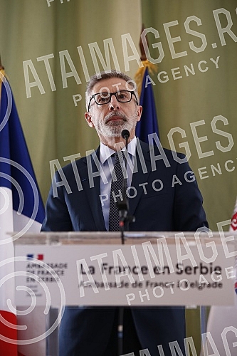 French Ambassador Pierre Cochard presented the National Order of Merit to basketball player Natasa Kovacevic StojakovicAmbasador Francuske Pjer Kosar urucio je Nacionalni orden za zasluge kosarkasici Natasi Kovacevic Stojakovic.