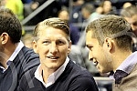 Football palyer of Manchester United Football Club Bastian Schweinsteiger (hausbant of Ana Ivanovic) watching the basketball game Partizan vs Union Olimpija in Belgrade.Igrac Mancester Junajteda i suprug Ane Ivanovic Bastian Schweinsteiger na kosark