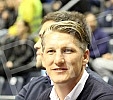 Football palyer of Manchester United Football Club Bastian Schweinsteiger (hausbant of Ana Ivanovic) watching the basketball game Partizan vs Union Olimpija in Belgrade.Igrac Mancester Junajteda i suprug Ane Ivanovic Bastian Schweinsteiger na kosark