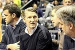 Football palyer of Manchester United Football Club Bastian Schweinsteiger (hausbant of Ana Ivanovic) watching the basketball game Partizan vs Union Olimpija in Belgrade.Igrac Mancester Junajteda i suprug Ane Ivanovic Bastian Schweinsteiger na kosark