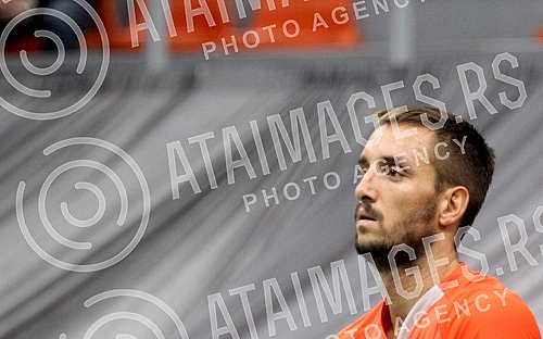 Tennis match between Serbia and Russia in World Group, 1st round held in sport hall Cair.Mec prvog kola (1.) Svetske grupe izmedju Srbije i Rusije odigran u Hali Cair.
