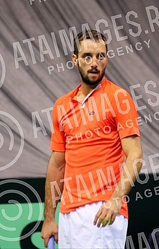Tennis match between Serbia and Russia in World Group, 1st round held in sport hall Cair.Mec prvog kola (1.) Svetske grupe izmedju Srbije i Rusije odigran u Hali Cair.