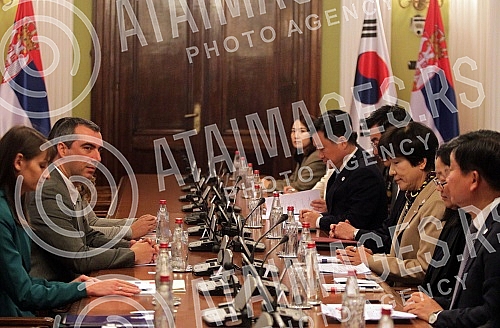 The President of the Assembly of the Republic of Serbia Vladimir Orlic met with the first President of the National Assembly of the Republic of Korea Kim Young-joo, who is on an official visit to the Republic of Serbia with the delegation of the Parl