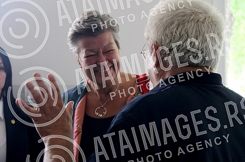 Visit of Ylva Johansson, European Commissioner for Internal Affairs and Migration, to the reception center in Obrenovac and a tour of the reconstructed facilities within the complex.Poseta Ilve Johanson, evropske komesarke za unutrasnje poslove i m