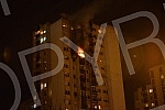 A fire in a residential building in Block 63 in New BelgradePozar u stambenoj zgradi u bloku 63 na Novom Beogradu.