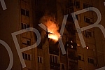 A fire in a residential building in Block 63 in New BelgradePozar u stambenoj zgradi u bloku 63 na Novom Beogradu.