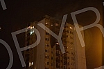 A fire in a residential building in Block 63 in New BelgradePozar u stambenoj zgradi u bloku 63 na Novom Beogradu.