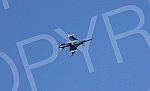 The plane of the Serbian Army patrolled the airspace above the administrative crossing Jarinje.Avion Vojske Srbije patrolirala vazdusnim prostorom iznad administrativnog prelaza Jarinje.