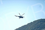 The KFOR helicopter is in charge of the region of the administrative crossing Jarinje, in the part of Kosovo and Metohija.Helikopter KFOR-a nadlece region administrativnog prelaza Jarinje, na delu Kosova i Metohije.