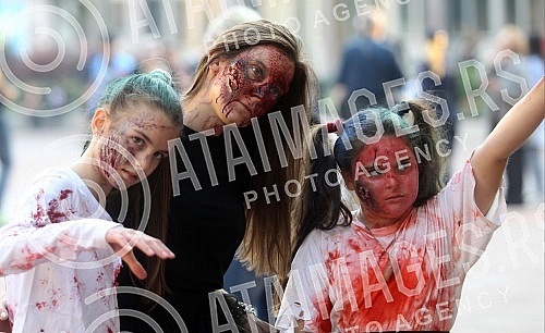 Sixth Zombie Walk held at the Serbian Film Fantasy Festival.U okviru Festivala Srpskog Filma Fantastike  odrzana sesta po redu Zombie setnja. 