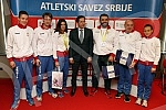 Konferencija za medije u Comtrade na Novom Beogradu povodom osvajanja zlatne medalje Ivane Spavovic i srebrne Asmira Kolasinca na Evropskom prvenstvu u dvorani u Pragu