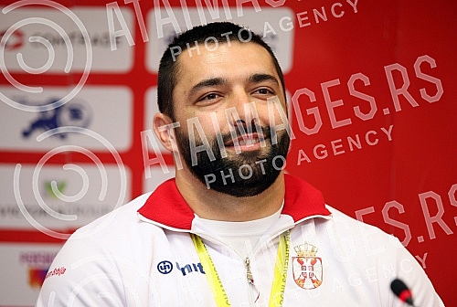 Konferencija za medije u Comtrade na Novom Beogradu povodom osvajanja zlatne medalje Ivane Spavovic i srebrne Asmira Kolasinca na Evropskom prvenstvu u dvorani u Pragu