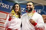 Konferencija za medije u Comtrade na Novom Beogradu povodom osvajanja zlatne medalje Ivane Spavovic i srebrne Asmira Kolasinca na Evropskom prvenstvu u dvorani u Pragu