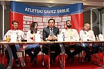 Konferencija za medije u Comtrade na Novom Beogradu povodom osvajanja zlatne medalje Ivane Spavovic i srebrne Asmira Kolasinca na Evropskom prvenstvu u dvorani u Pragu