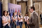 The President of Serbia, Aleksandar Vucic, received in the Presidency the women's basketball national team of Serbia, which won a gold medal at the European Championship.Predsednik Srbije Aleksandar Vucic primio je  u Predsednistvu zensku kosarkask