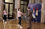 The President of Serbia, Aleksandar Vucic, received in the Presidency the women's basketball national team of Serbia, which won a gold medal at the European Championship.Predsednik Srbije Aleksandar Vucic primio je  u Predsednistvu zensku kosarkask