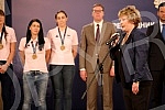The President of Serbia, Aleksandar Vucic, received in the Presidency the women's basketball national team of Serbia, which won a gold medal at the European Championship.Predsednik Srbije Aleksandar Vucic primio je  u Predsednistvu zensku kosarkask
