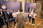 The President of Serbia, Aleksandar Vucic, received in the Presidency the women's basketball national team of Serbia, which won a gold medal at the European Championship.Predsednik Srbije Aleksandar Vucic primio je  u Predsednistvu zensku kosarkask