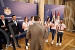 The President of Serbia, Aleksandar Vucic, received in the Presidency the women's basketball national team of Serbia, which won a gold medal at the European Championship.Predsednik Srbije Aleksandar Vucic primio je  u Predsednistvu zensku kosarkask