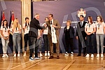 The President of Serbia, Aleksandar Vucic, received in the Presidency the women's basketball national team of Serbia, which won a gold medal at the European Championship.Predsednik Srbije Aleksandar Vucic primio je  u Predsednistvu zensku kosarkask