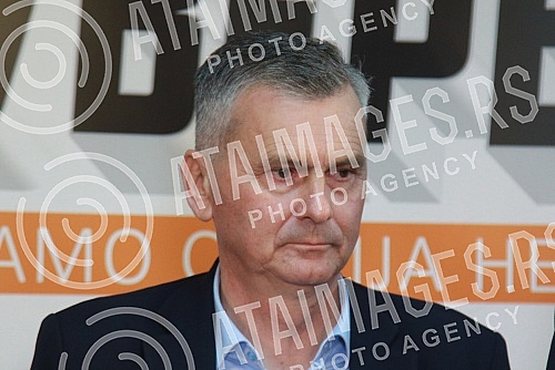 Press conference of the representatives of the Sovereignists bloc, where the President of the DJB Sovereignists Sasa Radulovic, the President of Healthy Serbia Milan Stamatovic, the President of the Living for Serbia Movement Jovana Stojkovic spoke a