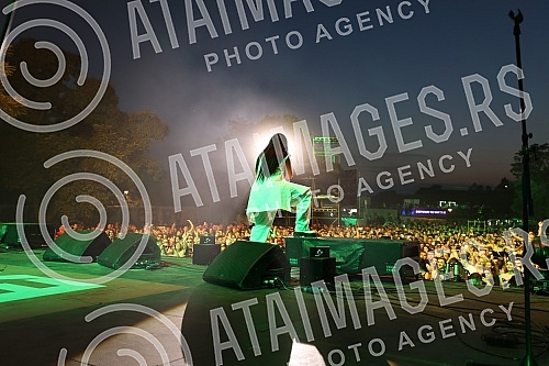 Performance of the singer Senidah on the first day of the EXIT festival 2021 on the Main stage.Nastup pevacice Senidah prvog dana EXIT festivala 2021. na Main stageu. 