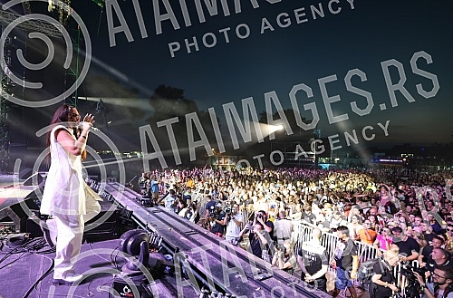 Performance of the singer Senidah on the first day of the EXIT festival 2021 on the Main stage.Nastup pevacice Senidah prvog dana EXIT festivala 2021. na Main stageu. 