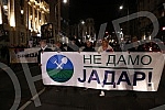 In front of the Presidency of Serbia, despite the ban on the gathering, several hundred citizens gathered at a protest organized by the organization Kreni - Promeni, demanding a ban on the extraction of pine and lithium.Ispred Predsednistva Srbije,