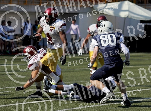 Final four Belgrade Europe Champions League odrzan na stadionu Vozdovcz (TC Stadion) u Beograd. Prva polufinalna utakmica izmedju SBB Vukovi (Belgrade/Serbia) i London Blitz (Great Britain).