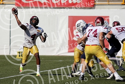 Final four Belgrade Europe Champions League odrzan na stadionu Vozdovcz (TC Stadion) u Beograd. Prva polufinalna utakmica izmedju SBB Vukovi (Belgrade/Serbia) i London Blitz (Great Britain).