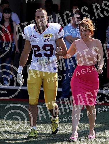 Final four Belgrade Europe Champions League odrzan na stadionu Vozdovcz (TC Stadion) u Beograd. Prva polufinalna utakmica izmedju SBB Vukovi (Belgrade/Serbia) i London Blitz (Great Britain).