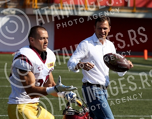 Final four Belgrade Europe Champions League odrzan na stadionu Vozdovcz (TC Stadion) u Beograd. Prva polufinalna utakmica izmedju SBB Vukovi (Belgrade/Serbia) i London Blitz (Great Britain).