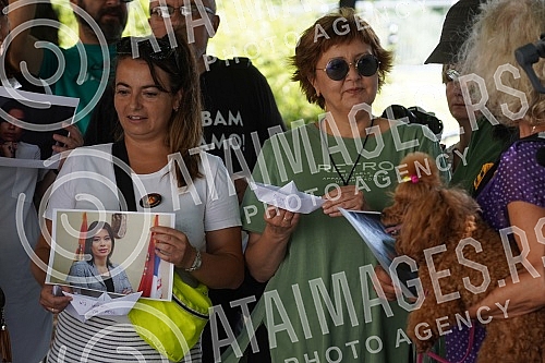In front of the fountain on Andricev venac, a performance by organizations gathered around the 