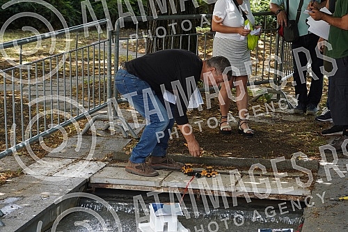 In front of the fountain on Andricev venac, a performance by organizations gathered around the 