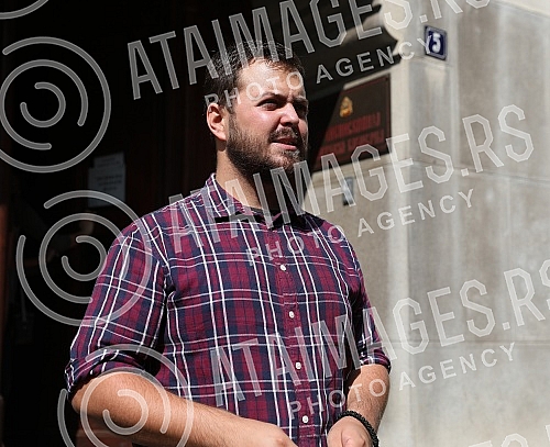 Marko Zarkov, a student of the Serbian Orthodox Church Academy of Arts and Conservation, who claims that he was abducted by the vicar bishop - Bishop Stefan Saric, held a press conference in front of the Patriarchate of the Serbian Orthodox Church.