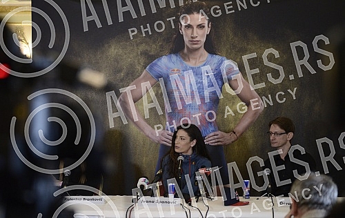 Press conference of Ivana Spanovic held in hotel Moskva.Pres konferencija Ivane Spanovic odrzana u hotelu Moskva. 